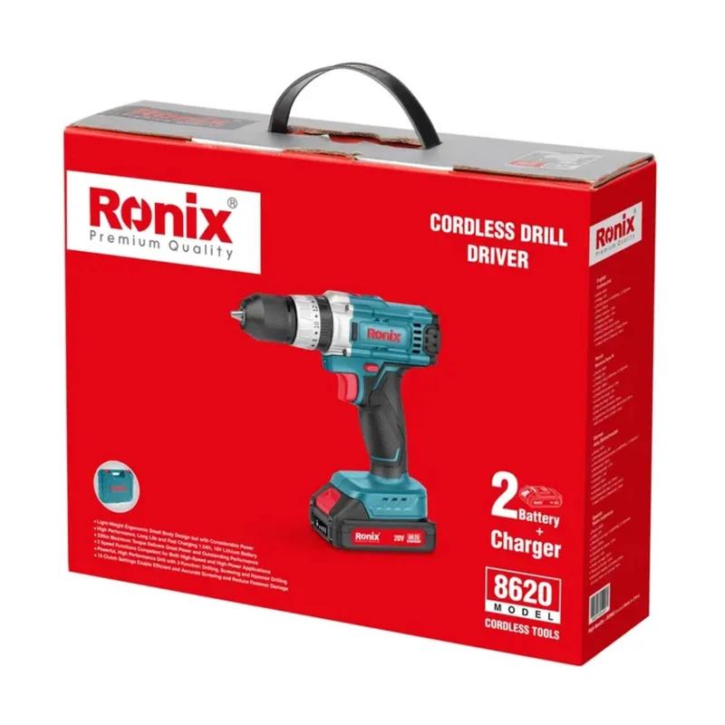 دریل پیچ گوشتی شارژی ۲۰ ولت رونیکس مدل ۸۶۲۰    رونیکس Ronix