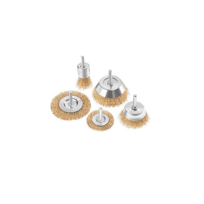 ست فرچه سیمی سر دریلی ۵ عددی رونیکس RH-۹۹۳۹ Verga 100mm Cup Brush