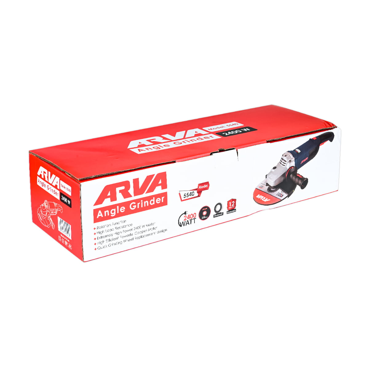 فرز سنگبری ۲۴۰۰ وات فوق صنعتی دسته گردان آروا مدل ۵۵۴۰    آروا ARVA