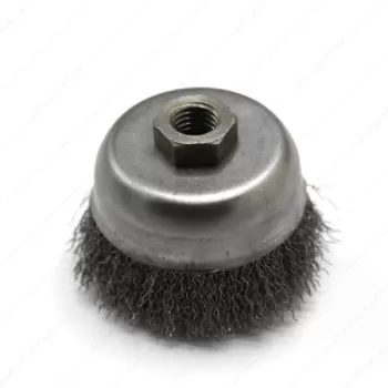 فرچه سیمی کاسه ای افشان فولادی مینی فرز ۳ اینچ ۷.۵ سانتی متری Verga 100mm Cup Brush