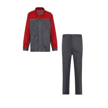 لباس کار دو تکه مهندسی توفیق | قرمز و طوسی