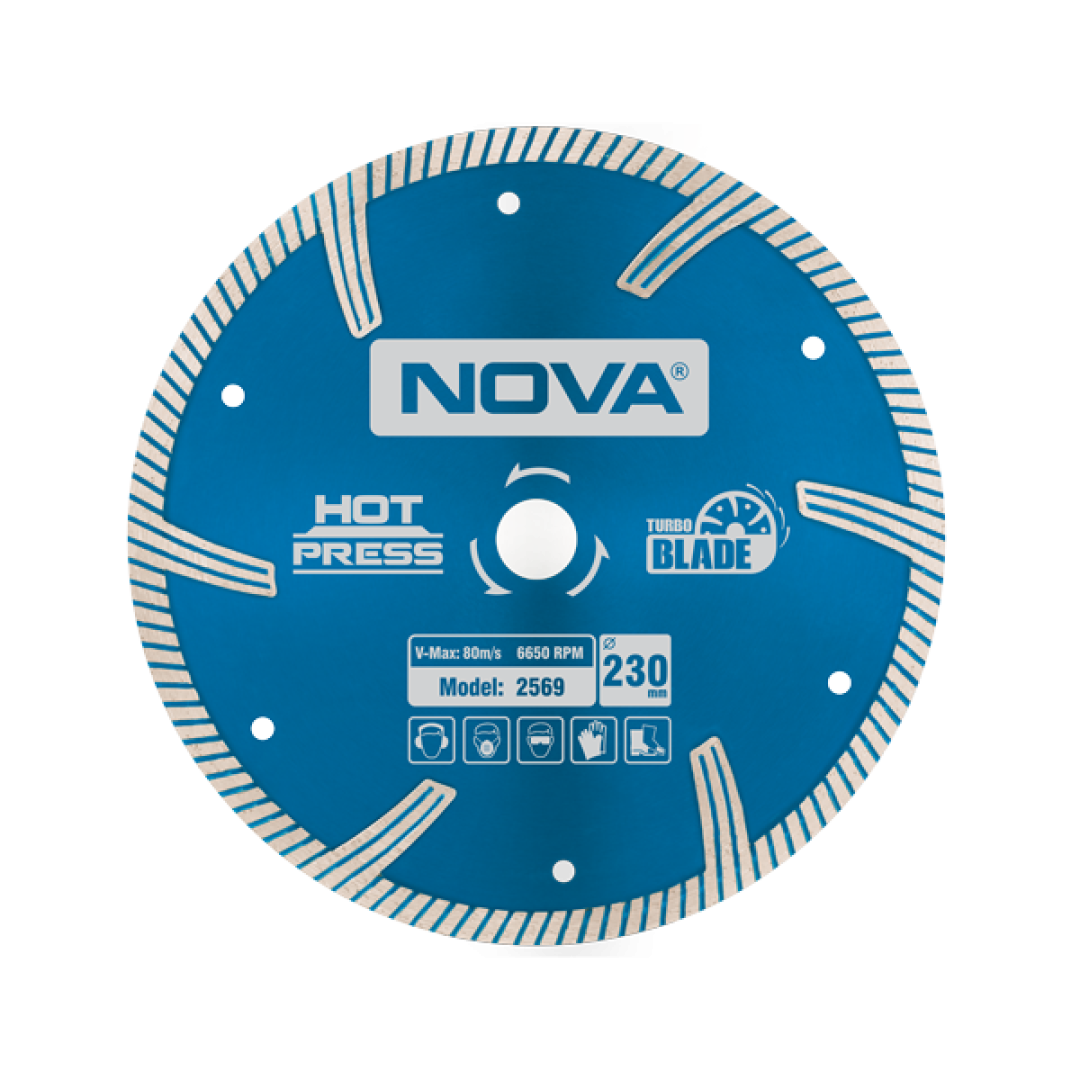 صفحه گرانیت بر توربو الماسه ۲۳۰ میلیمتری نووا مدل ۲۵۶۹    نوا NOVA